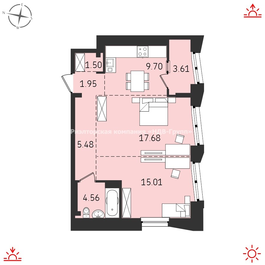 ПРОДАЖА: 2 комн. квартира, Албанский пер., 3/1 9 821 000 руб. Олеся: 8-914-543-92-55